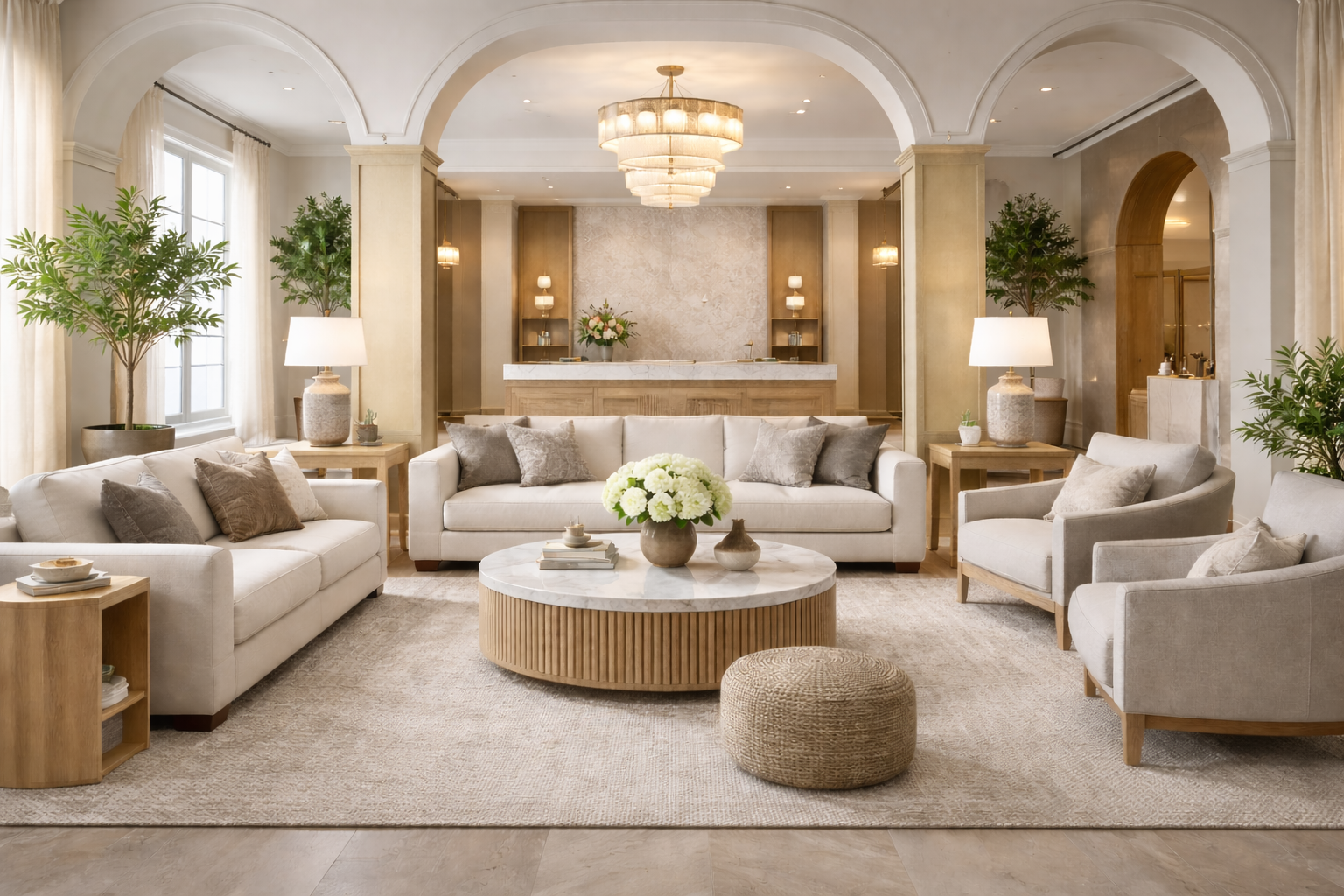 Artificial Trees for Hotel Lobbies & Hospitality Spaces