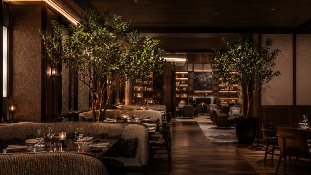 Contemporary Restaurant Lounge Greenery Concept — Dallas, TX
