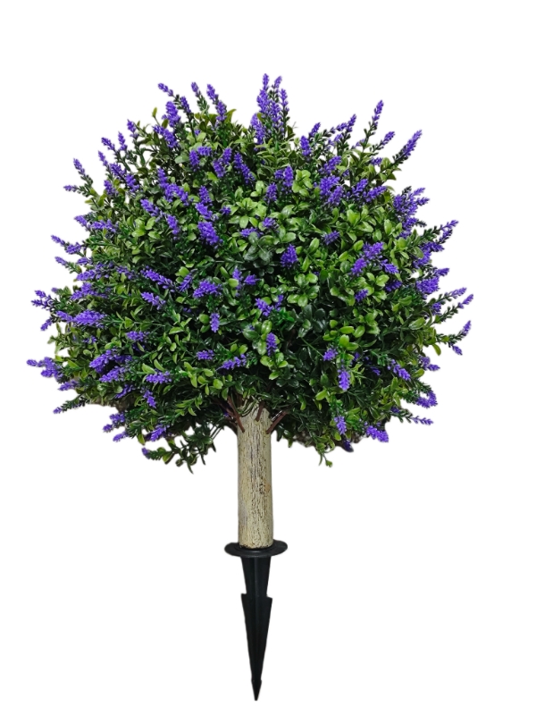 Premium Faux Lavender Flower Ball 22 Inch with Optional Ground Stake