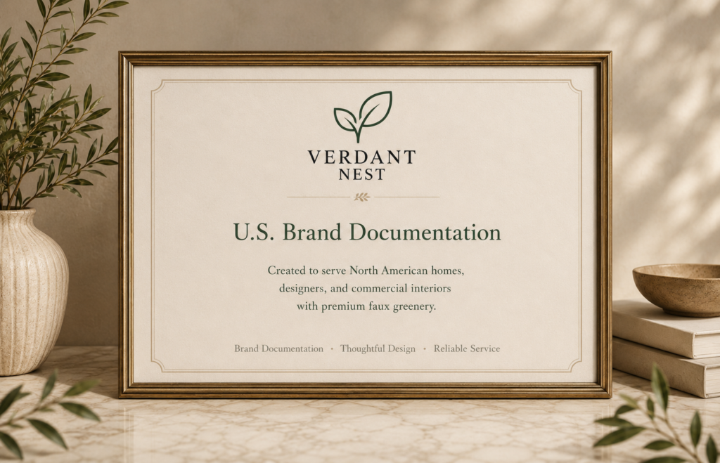 Verdant Nest brand documentation visual